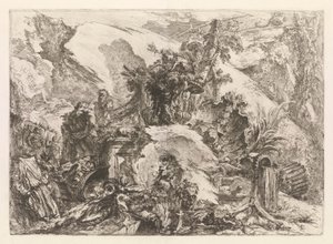 الهياكل العظمية ، من Grotteschi (Grotesques) بواسطة Giovanni-Battista Piranesi