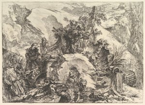الهياكل العظمية ، من Grotteschi Grotesques ، كاليفورنيا. 1748. بواسطة جيوفاني باتيستا بيرانيسي