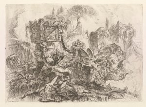 قبر نيرون ، من جروتشي (جروتيسكيس) بواسطة Giovanni-Battista Piranesi