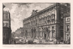 منظر القصر المبني على Quirinal لأمين الملخصات والمجلس المقدس ، من Vedute di Roma (مناظر من روما) بواسطة Giovanni-Battista Piranesi