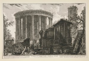 منظر لمعبد العرافة في تيفولي ، من فيديوت دي روما بواسطة Giovanni-Battista Piranesi