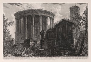 منظر لمعبد العرافة في تيفولي ، من فيديوت دي روما (مناظر لروما) بواسطة Giovanni-Battista Piranesi