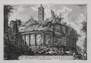 منظر لبقايا مدرج كاسترانس بواسطة Giovanni Battista Piranesi