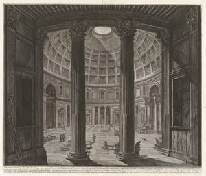 منظر داخلي للبانثيون بواسطة Giovanni-Battista Piranesi