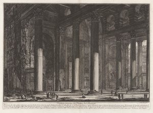 منظر داخلي لـ Pronaos of the Pantheon (منظر داخلي لـ Pronaos of the Pantheon) ، من Vedute di Roma (مناظر من روما) بواسطة Giovanni-Battista Piranesi
