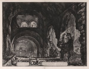 منظر داخلي لفيلا دي ميسينات بواسطة Giovanni-Battista Piranesi