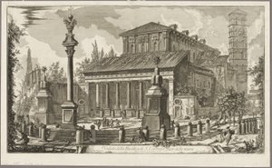 منظر لكنيسة S. Lorenzo fuori delle Mura [S. Lorenzo خارج الأسوار] ، من مناظر روما بواسطة جيوفاني باتيستا بيرانيسي