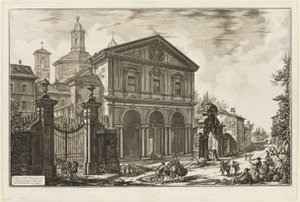 منظر لكنيسة San Sebastiano fuori delle mura [St. سيباستيان خارج الأسوار] على طريق أبيان ، من مناظر لروما بواسطة جيوفاني باتيستا بيرانيسي