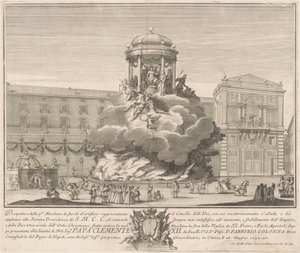The Prima Macchina للصين عام 1732: مجلس الآلهة بواسطة جيوفاني باتيستا سينتس ، بعد نيكولا ميشيتي