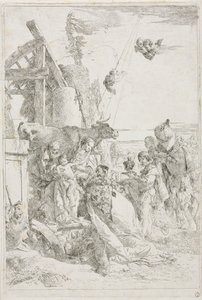 العشق المجوس ، كاليفورنيا. 1740. بواسطة جيوفاني باتيستا تيبولو