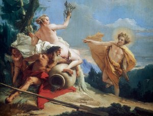 أبولو متابعة دافني ، c1755-1760 بواسطة جيوفاني باتيستا تيبولو