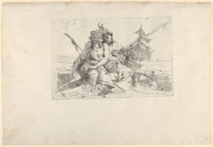 باتشانت ، ساتير ، وفاونس ، من شيرزي ، كاليفورنيا. 1740. بواسطة جيوفاني باتيستا تيبولو