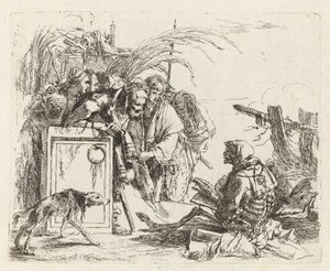 جمهور منح الموت ، من فاري كابريتشي (مختلف Capriccios) بواسطة Giovanni-Battista Tiepolo