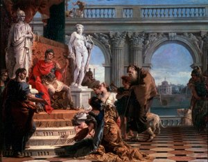 Maecenas تقديم الفنون لأغسطس ، 1743. بواسطة جيوفاني باتيستا تيبولو