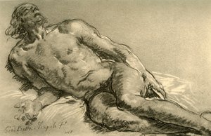 عارية مستلقية ، النصف العلوي من الجسم مرفوع جزئيًا ، 1752 ، 1928