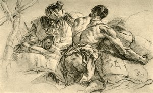 التجار الشرقيون مع بالة الأواني ، 1753 ، 1928 بواسطة جيوفاني باتيستا تيبولو