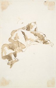 مستلق شخصية أنثوية من الأسفل بواسطة Giovanni-Battista Tiepolo