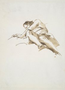 مستلق شخصية ذكورية من الأسفل بواسطة Giovanni-Battista Tiepolo