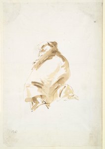 شخصية أنثى تقف من الخلف ومن الأسفل بواسطة Giovanni-Battista Tiepolo