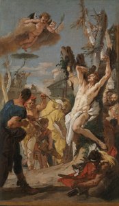 دراسة عن "استشهاد القديس سيباستيان" (لدين أوغسطينوس بألمانيا) بواسطة Giovanni-Battista Tiepolo