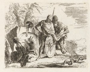 المنجم والجندي الشاب ، من فاري كابريتشي (مختلف Capriccios) بواسطة Giovanni-Battista Tiepolo