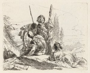 ثلاثة جنود وصبي ، من فاري كابريتشي (مختلف Capriccios) بواسطة Giovanni-Battista Tiepolo