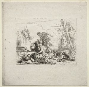 نزوات مختلفة: المرأة المقيدة بواسطة Giovanni-Battista Tiepolo
