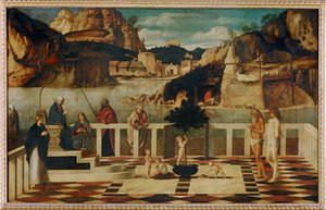 رمزية مقدسة (رسم على الخشب) بواسطة جيوفاني بيليني