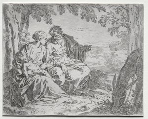 استرح في الرحلة إلى مصر بواسطة Giovanni Benedetto Castiglione