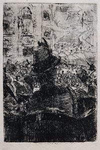 في دار الأوبرا في باريس ، حوالي عام 1880 (مخطط على الورق) بواسطة جيوفاني بولديني
