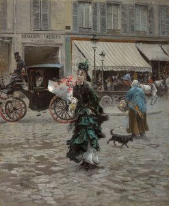 عند عبور الشارع. 1873؟ 75 بواسطة جيوفاني بولديني