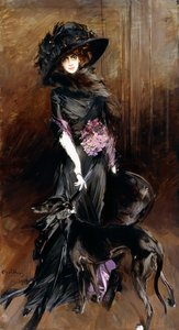 صورة مارشيسا لويزا كاساتي مع السلوقي 1908 بواسطة جيوفاني بولديني
