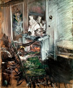 "كاردينال" برنيني في غرفة الرسام. لوحة لجيوفاني بولديني (1842-1931) حوالي 1899. زيت على قماش. قاتمة: 53x46 سم. بستويا ، مجموعة بولديني بواسطة جيوفاني بولديني