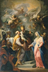 زواج مريم العذراء ، بقلم جيوفاني كاميلو ساجريستاني (1660-1731) كنيسة سانتو سبيريتو ، فلورنسا ، إيطاليا بواسطة جيوفاني كاميلو ساجرستاني