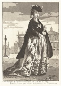 La Dame Venitienne en abit de masque (امرأة البندقية في فستان الكرنفال) بواسطة جيوفاني ديفيد