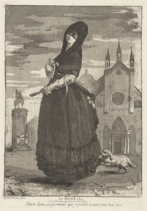 Le Zendale (امرأة ذات غطاء ، أو المرأة العائدة من الكنيسة) بواسطة جيوفاني ديفيد