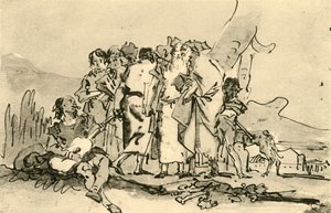 مجموعة من كبار السن والشبان ، منتصف أواخر القرن الثامن عشر ، 1928 بواسطة جيوفاني دومينيكو تيبولو