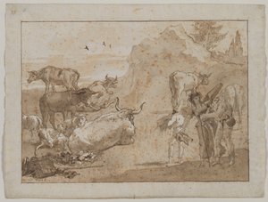 الأغنام والأبقار ، 1790. بواسطة جيوفاني دومينيكو تيبولو