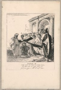 عبر الصليب - المحطة الثالثة ، يسقط تحت الصليب في المرة الأولى بواسطة جيوفاني دومينيكو تيبولو