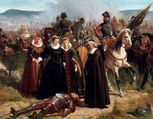 قاتلت ماري ملكة اسكتلندا ، في معركة لانجسايد ، في 13 مايو 1568. التفاصيل - الرسم بواسطة جيوفاني فاتوري
