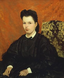 صورة لزوجته الأولى ، جيوفاني فاتوري (1825-1908) ، زيت على قماش ، 83x70 سم بواسطة جيوفاني فاتوري