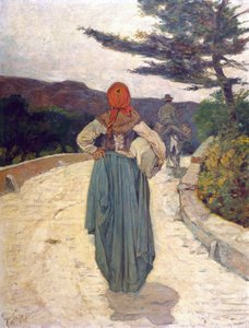 الطريق الأبيض، حوالي عام 1887 (زيت على قماش) بواسطة جيوفاني فاتوري