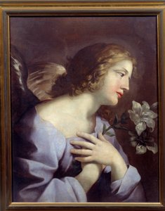 ملاك البشارة. رسم جيوفاني رومانيلي (1610 - 1662) إي سي. إيتال.