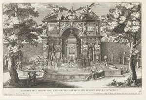 التقى Fontein مع hydraulisch orgel في de tuinen van de Villa d