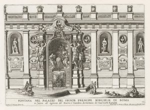 Nymphaeum في binnenplaats في Palazzo Borghese في روما نافورة في قصر الأمير بورغيزي في روما (...) (العنوان على الجسم) النوافير في قصور وحدائق روما (عنوان السلسلة) Fonteinen in de paleizen en tuinen van Rome (سلسلة بواسطة جيوفاني جياكومو دي روسي