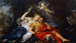 Rinald and Armida, painting by Giovan Gioseffo dal Sole بواسطة جيوفاني جيوسيفو دا سول