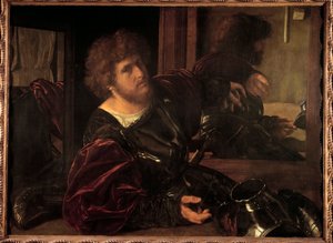 صورة شخصية كانت تسمى سابقًا صورة لغاستون دي فوا لوحة لجيوفاني جيرولامو سافولدو (1480-1548) (ec.ital.) القرن السادس عشر الشمس. 0.91x1.23 م باريس ، متحف اللوفر. بواسطة جيوفاني جيرولامو سافولدو