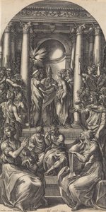 زواج العذراء ، كاليفورنيا. 1525 - 26. بواسطة جيوفاني جاكوبو كاراجليو