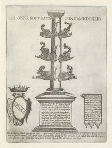 العمود المنقاري عمود المنصة في مبنى الكابيتول (العنوان على الكائن) Moderne en Antieke monuments en bouwwerken in Rome (عنوان السلسلة) زخارف المباني القديمة والحديثة في مدينة ألما في روما (عنوان السلسلة)