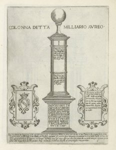 حول جولدن مايل عمود يسمى Golden Mile (العنوان على الكائن) Moderne en antique monuments en bouwwerken in Rome (عنوان السلسلة) Ornamenti di fabriche antichi et moderni dell 